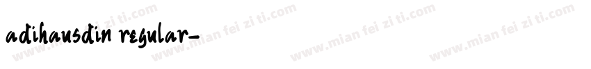 adihausdin regular字体转换